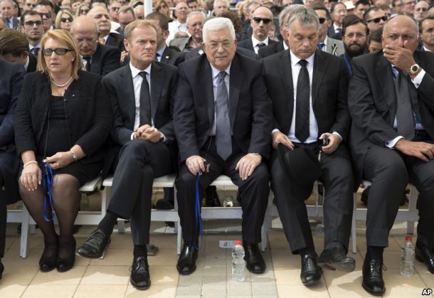 U.S. President Barack Obama said Shimon Peres' determination to coexist with Palestinians is "in the hands of Israel's next generation and its friends," during a eulogy at the funeral for the late Israeli leader.