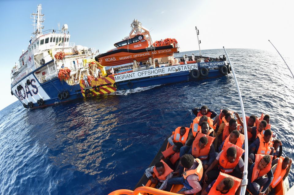 Migrants were taken back to the Maltese vessel